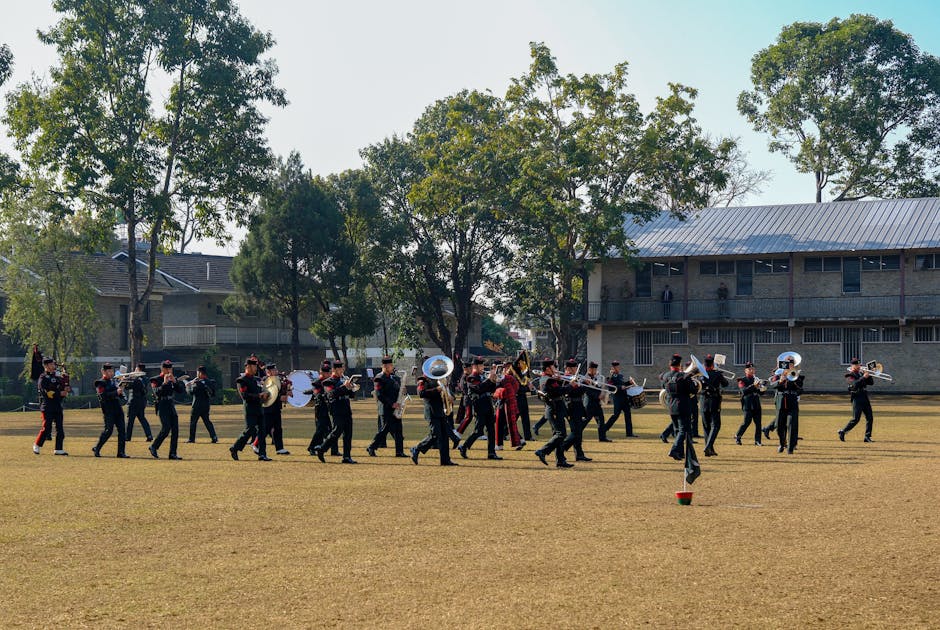 Marching band performance