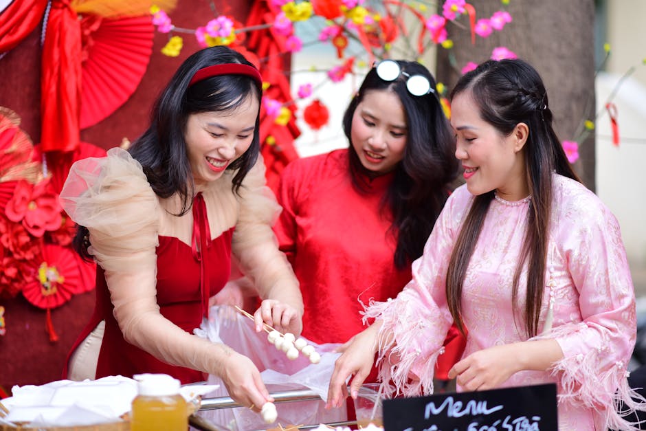 Women sharing community food preparation
